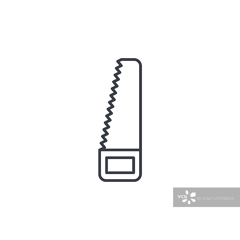 锯细线线性符号图标图片素材