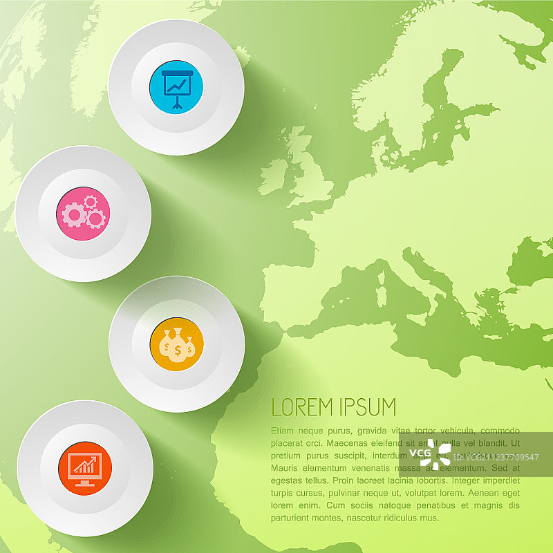 全球商务信息图表模板图片素材