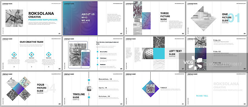 最小演示文稿设计作品集图片素材