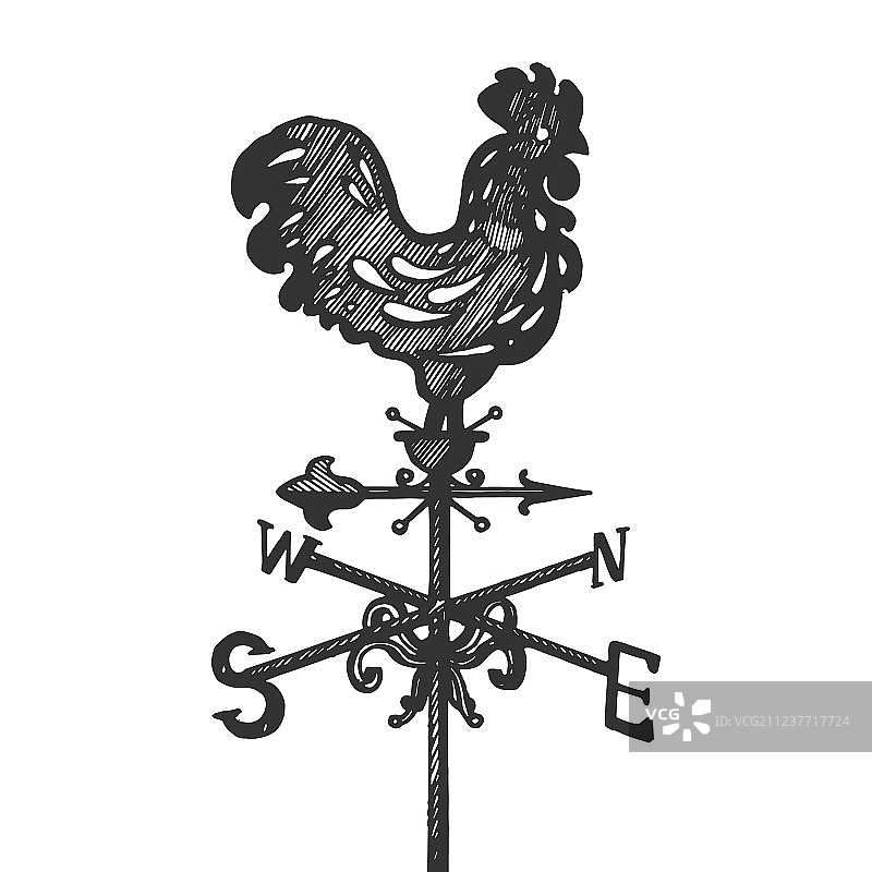风向标雕刻图片素材