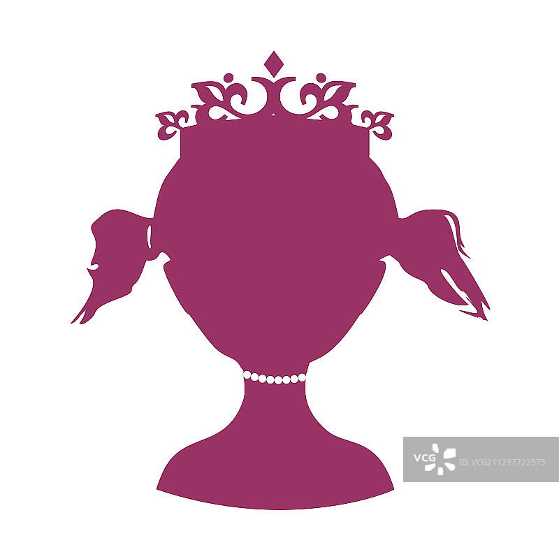 公主的正面轮廓图片素材