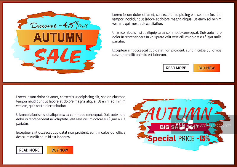秋季-45折扣促销海报图片素材