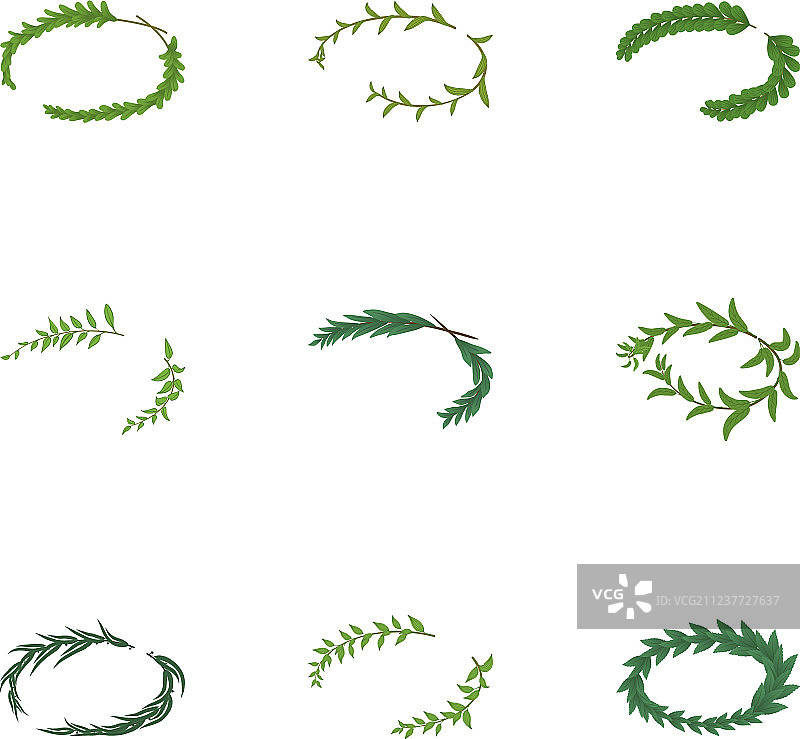 皇冠获胜者图标集2.5D风格图片素材