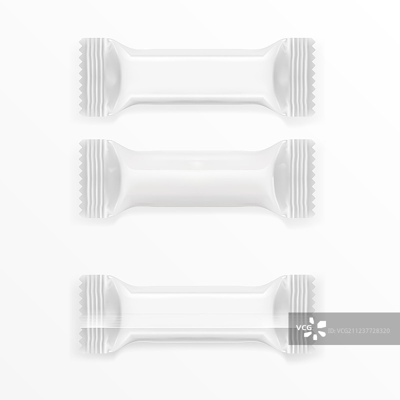 白色聚乙烯巧克力棒包装箔图片素材