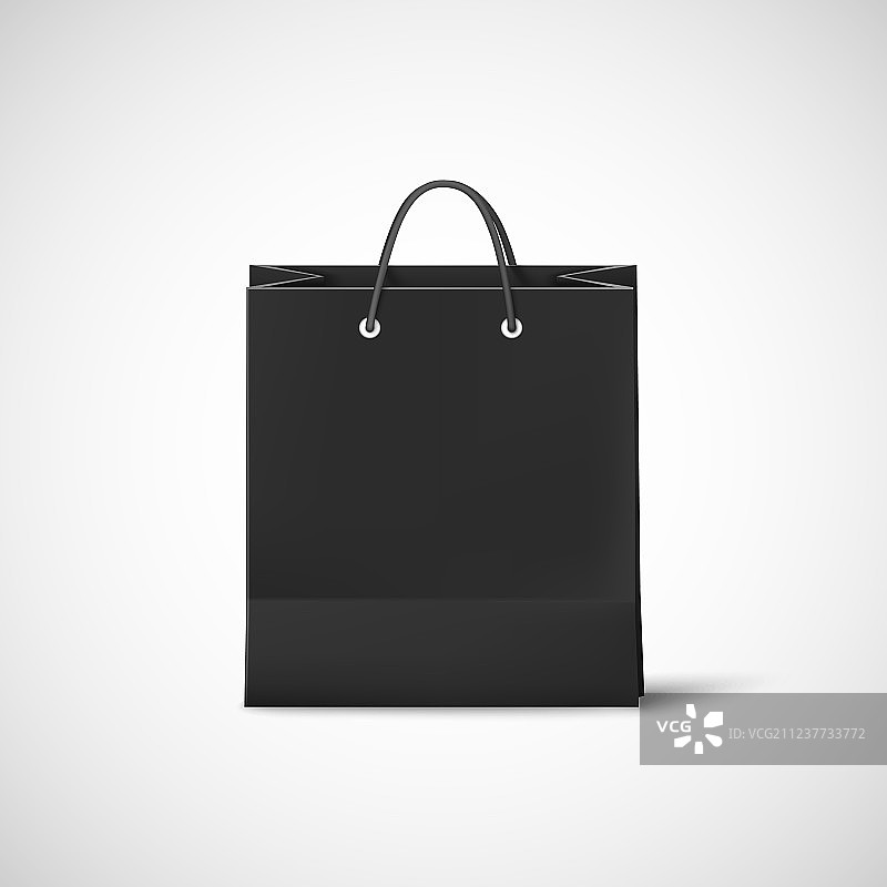 黑色购物纸袋样机图片素材