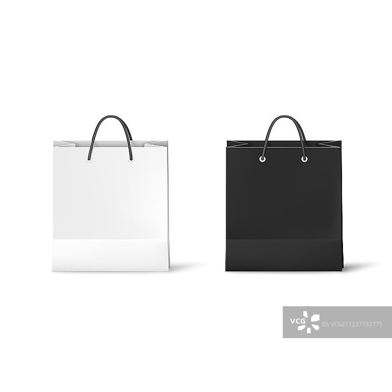 黑白纸袋实物模型图片素材