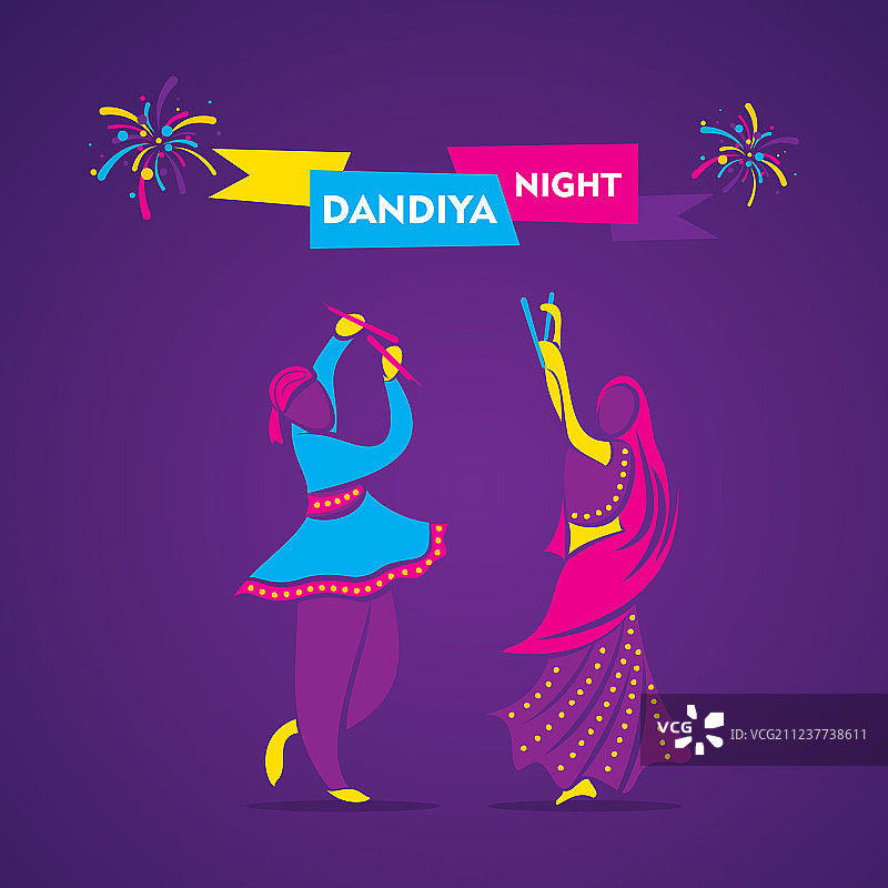 Dandiya之夜海报设计图片素材