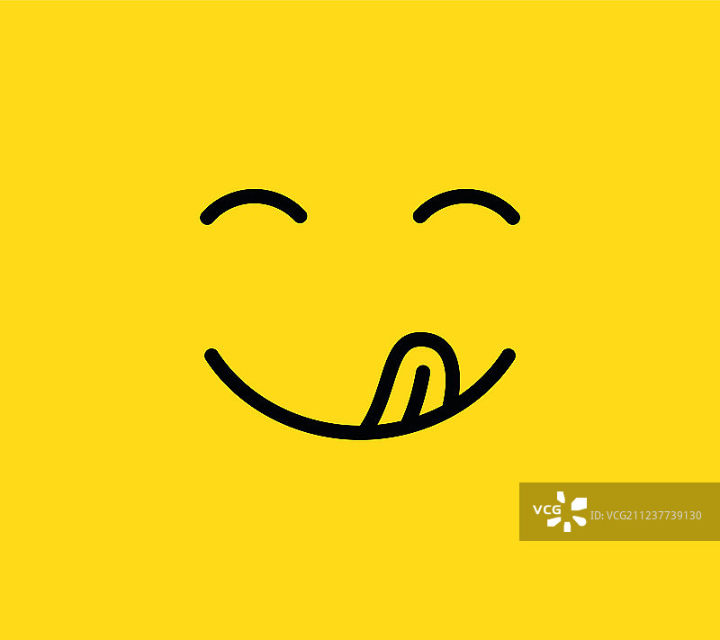 美味笑容表情符号图片素材