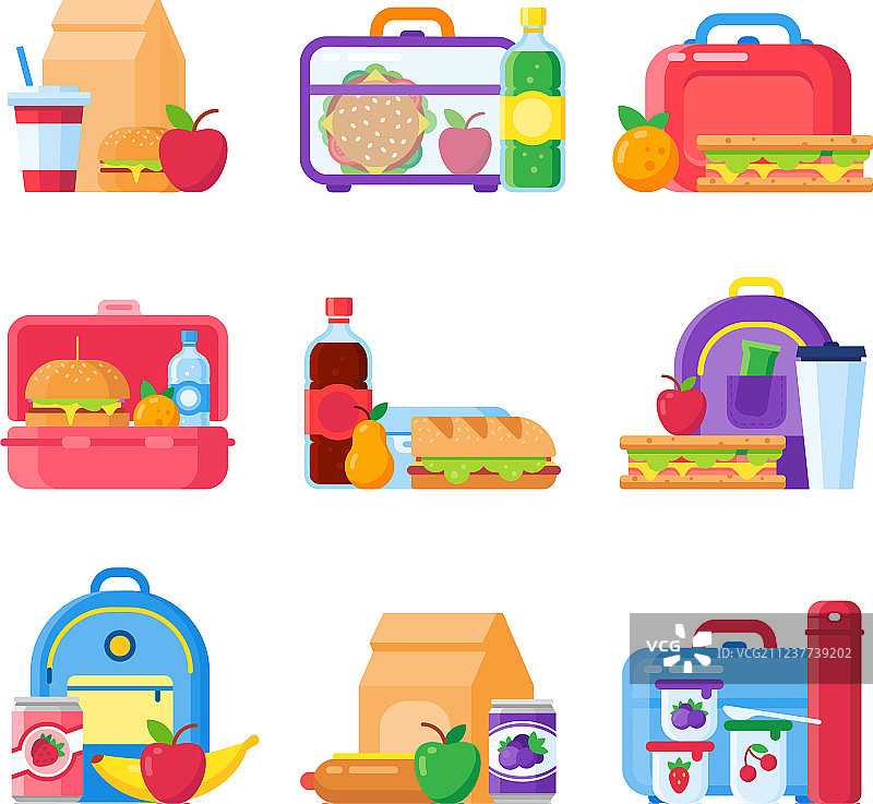 学生午餐盒健康营养食品图片素材