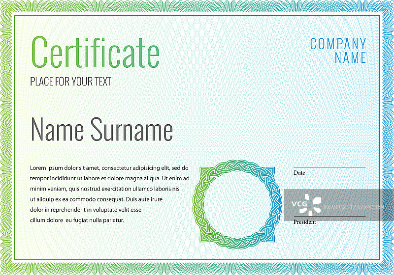 文凭货币边框证书模板图片素材