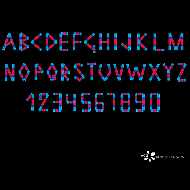 英文字母和数字图片素材