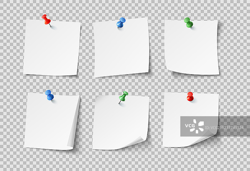 白色空白彩色便签纸图片素材
