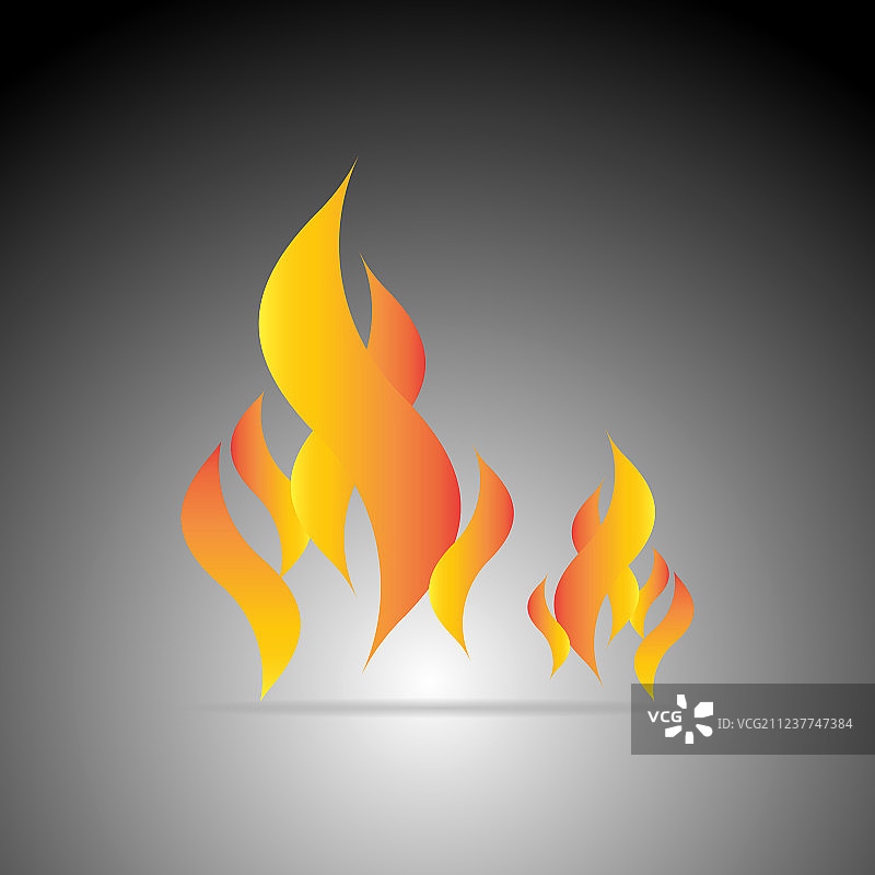 深色背景上的火焰元素设计图片素材