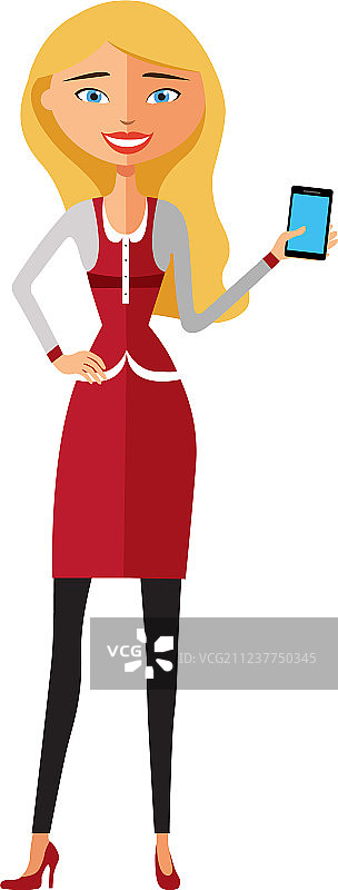 隔离的金发女商人正在打电话图片素材