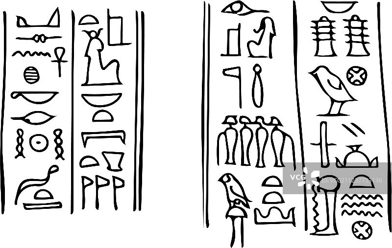 伊西斯埃及象形文字图片素材