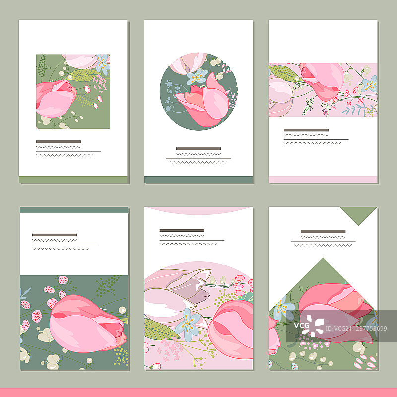 郁金香浪漫花卉模板合集图片素材