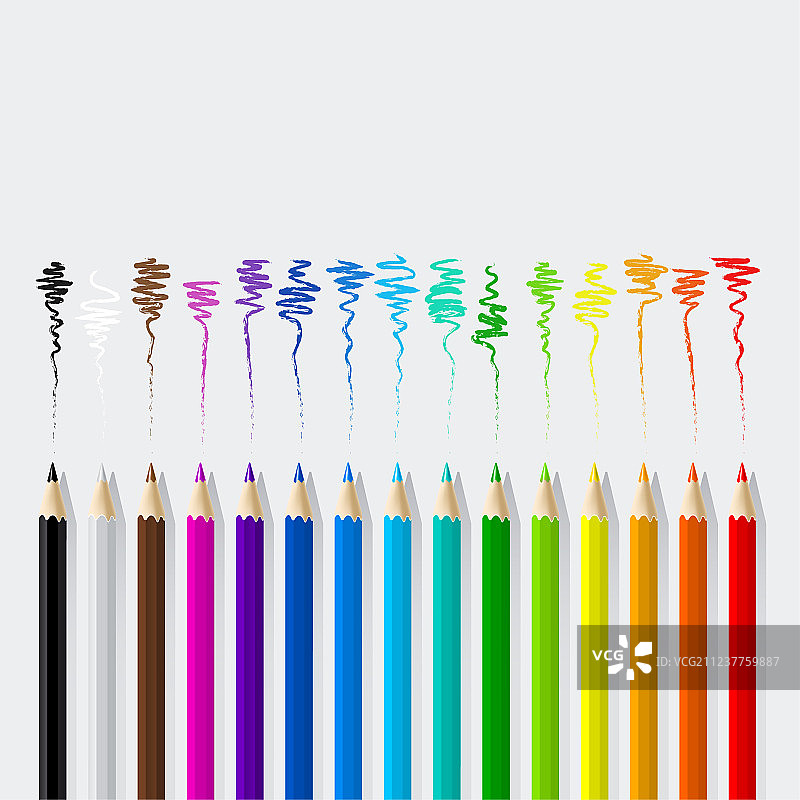 彩色铅笔花纹图案合集图片素材