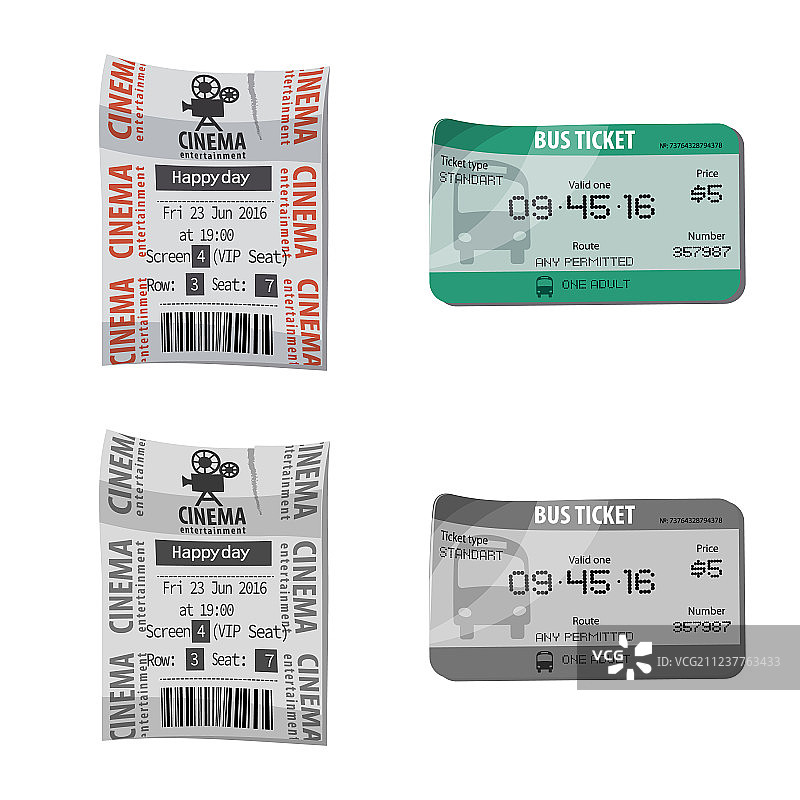 票和入场券符号图片素材