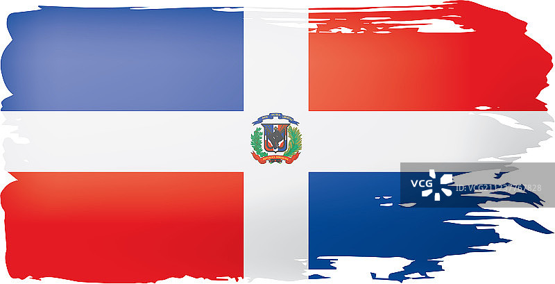 一面白色的多米尼加国旗图片素材