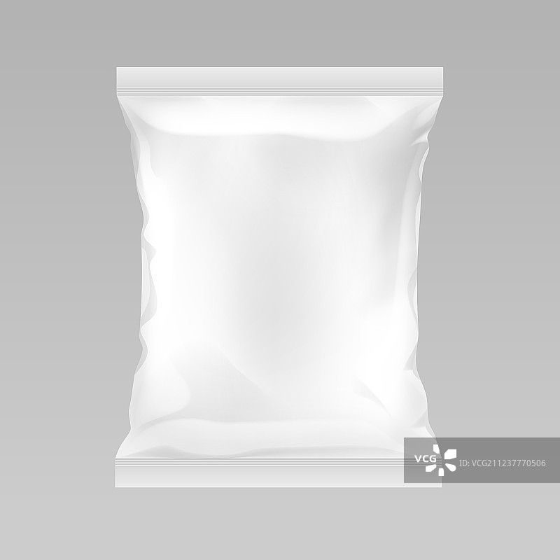 白色竖版密封空塑料箔图片素材