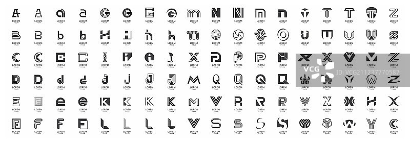 字母抽象logo超级合集图片素材