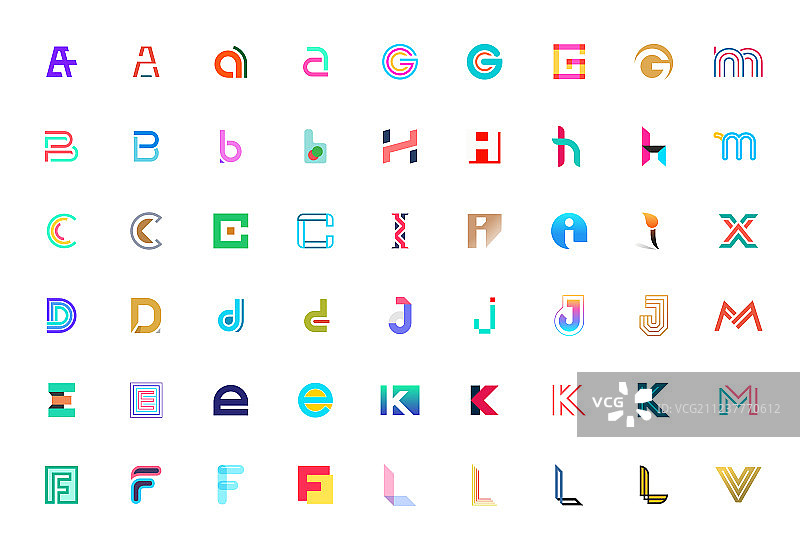 抽象字母标志合集图片素材