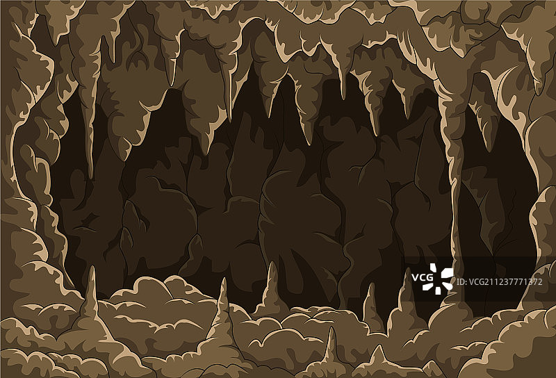 卡通钟乳石洞穴图片素材