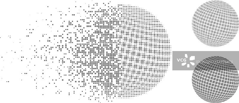 像素化虚线方块抽象背景图片素材