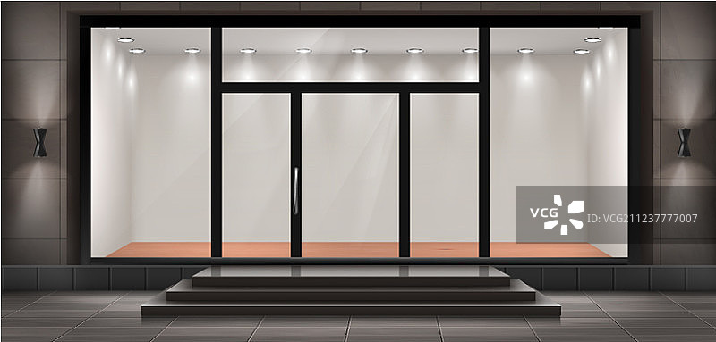 空旷的照明展厅图片素材