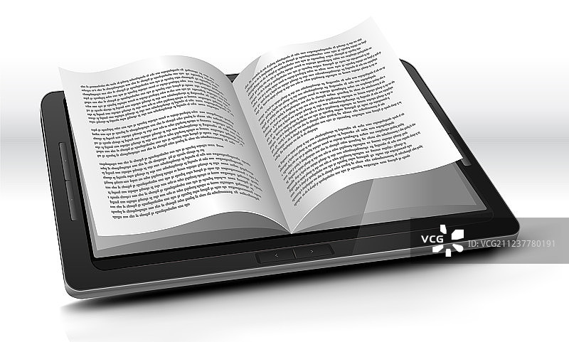 平板电脑中的电子阅读器图片素材