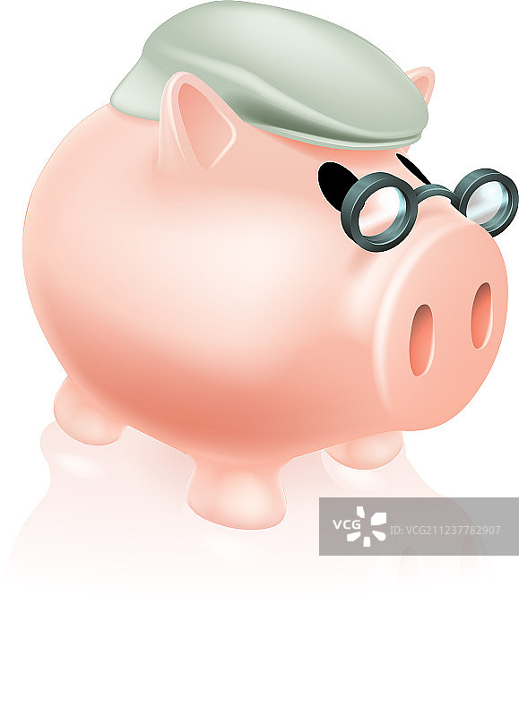 养老金储蓄罐图片素材