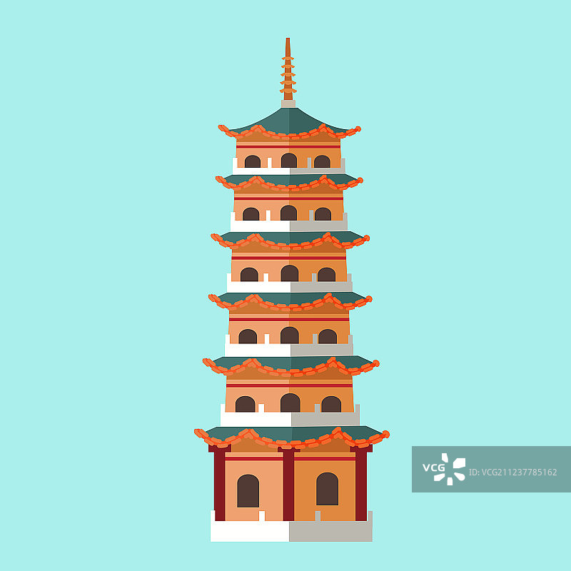 台湾建筑手绘图标图片素材