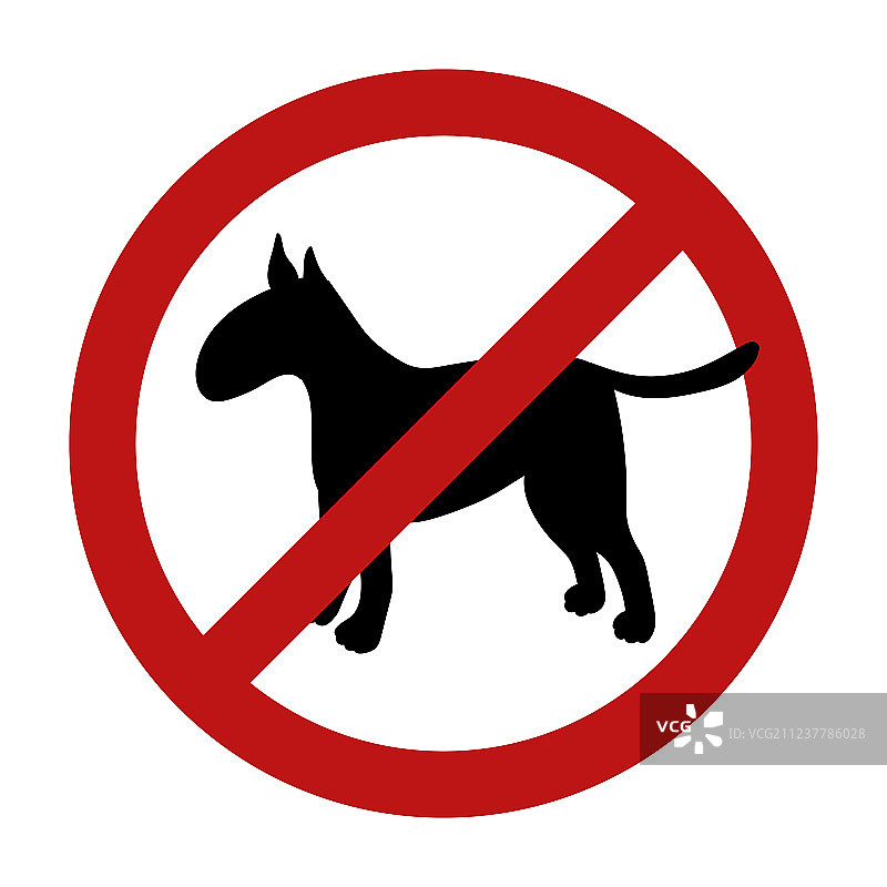 禁止携犬标志图片素材