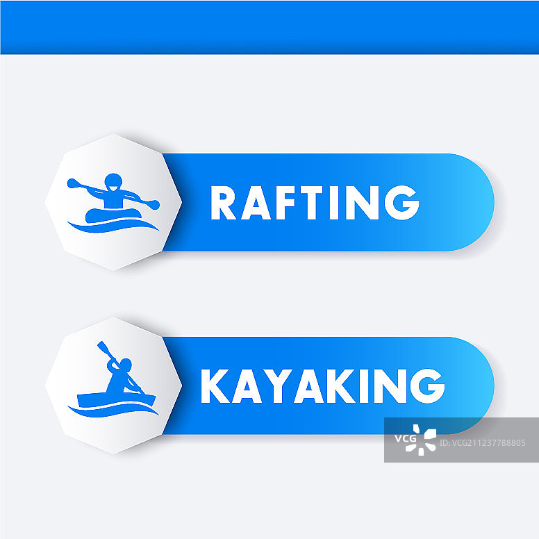 皮划艇漂流图标banner图片素材