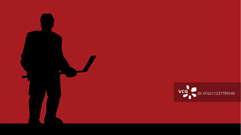 曲棍球运动员轮廓背景图片素材