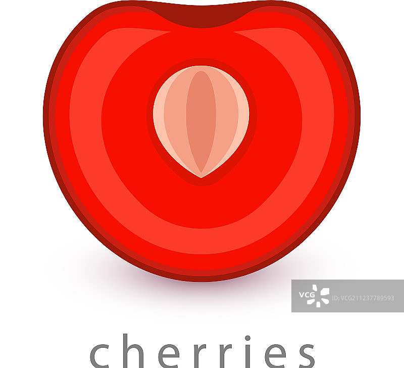 樱桃简约图标纯素logo模板图片素材