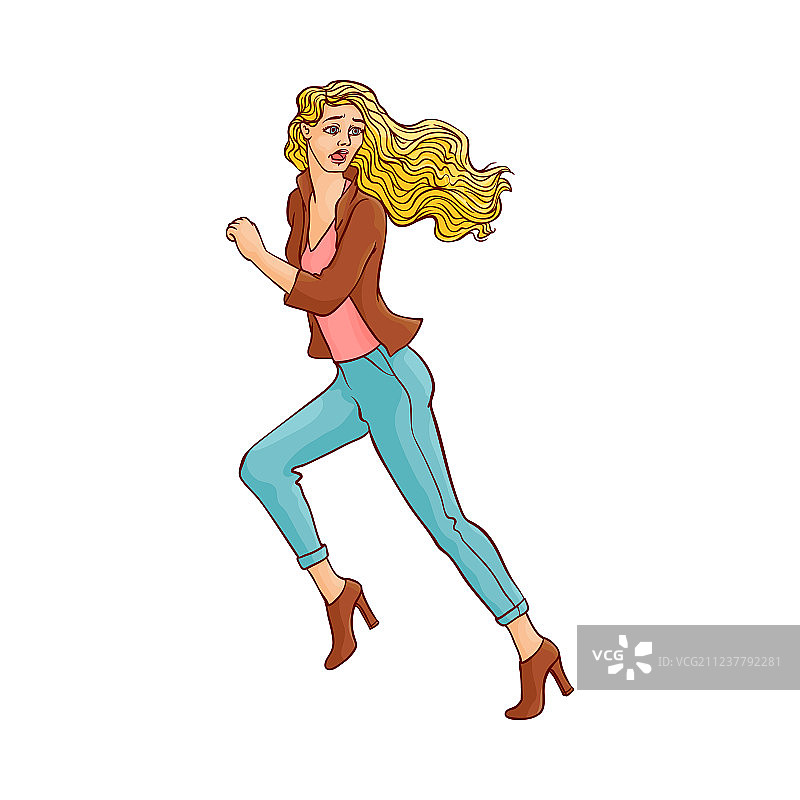 奔跑的人素描图片素材