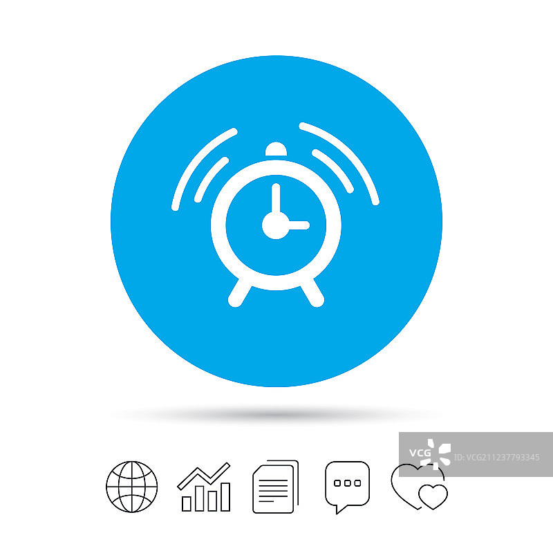 闹钟标志图标：唤醒闹钟符号图片素材