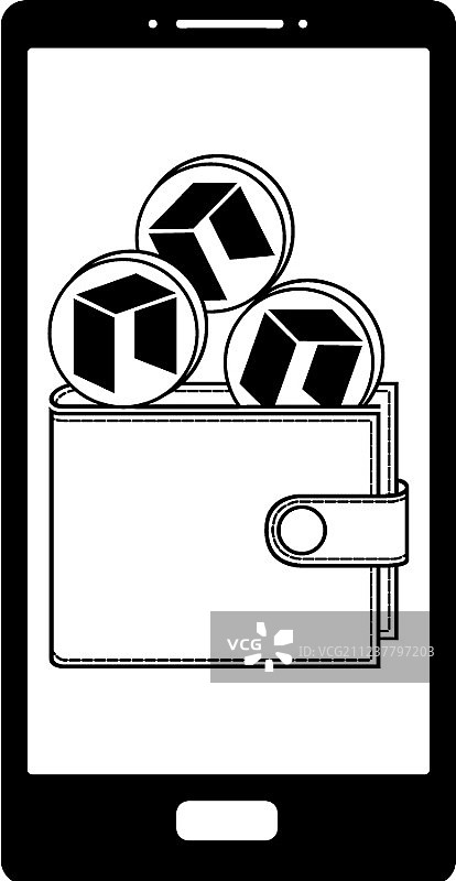 手机屏幕上的NEO钱包图片素材