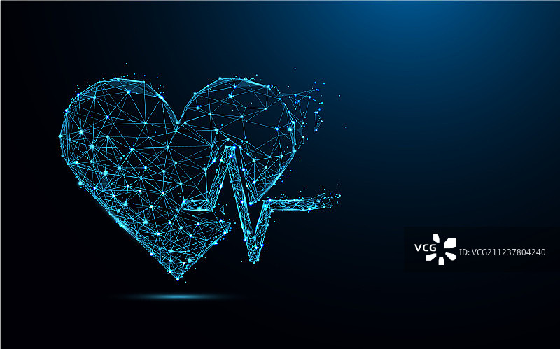 抽象心跳线条三角形标志图片素材