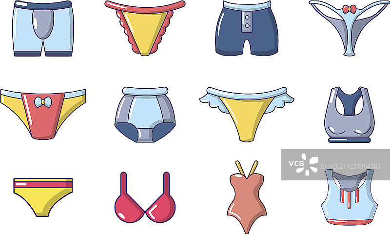 内衣图标卡通风格图片素材