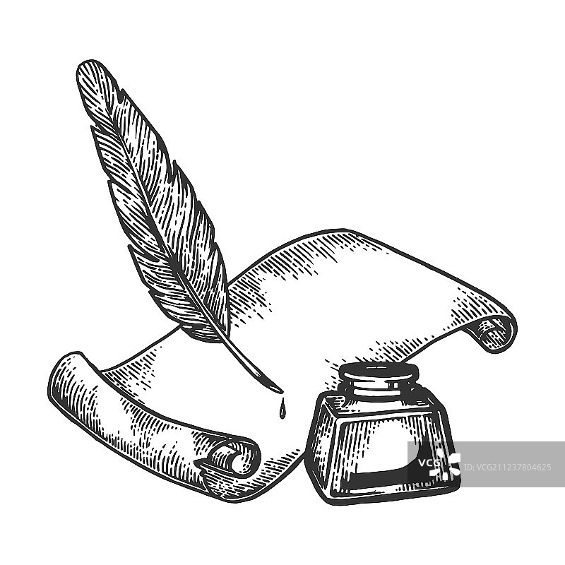 钢笔纸和墨水图片素材