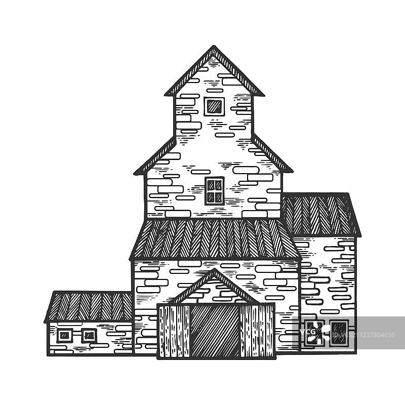 谷物存储建筑图片素材