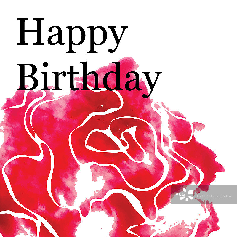 水彩玫瑰贺卡模板图片素材