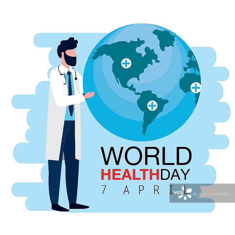 世界卫生日男医生图片素材