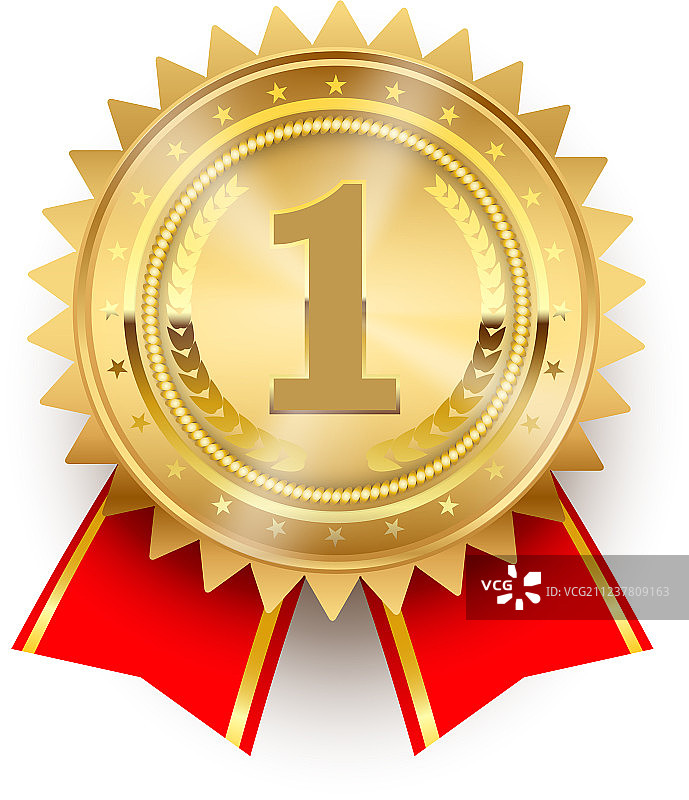 金牌第一名胜利徽章图片素材