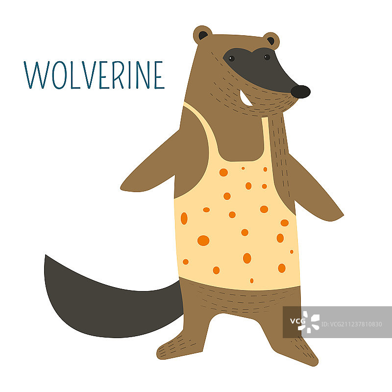 金刚狼穿衬衫卡通角色图片素材