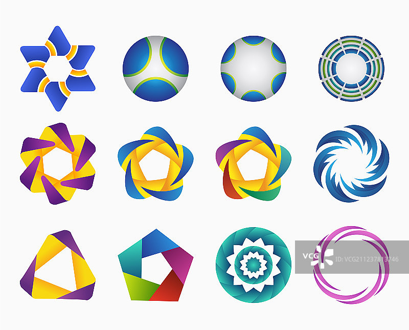 渐变Logo模板合集图片素材