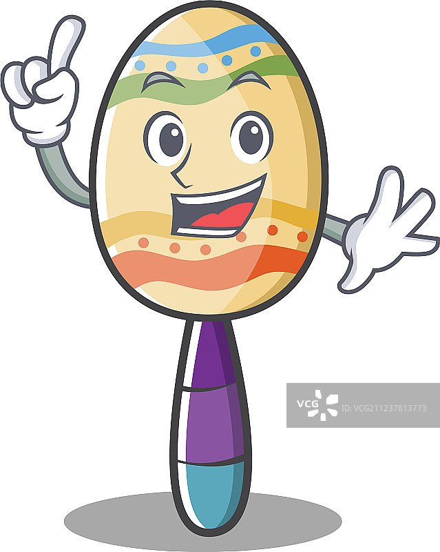 手指沙锤角色卡通风格图片素材