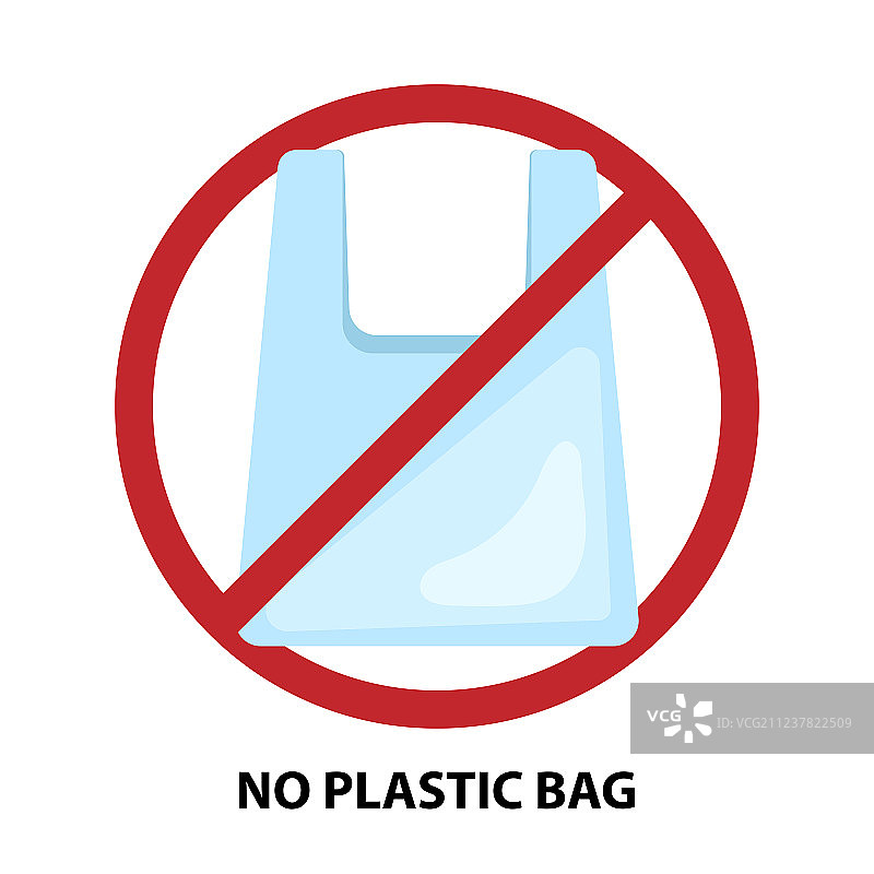 禁止塑料袋标语图片素材